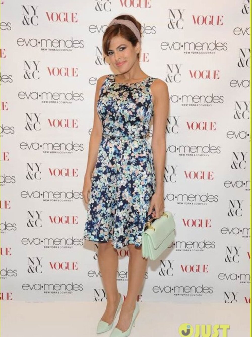 Eva Mendes Floral Fit & Flare Sleeveless A-Line Midi Dress US10 Multi